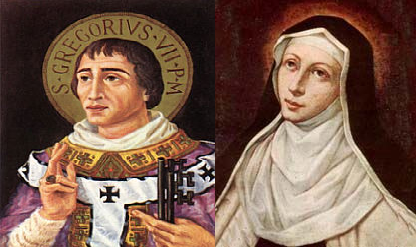 São Beda Venerável, Gregório VII e Santa Maria Madalena de Pazzi