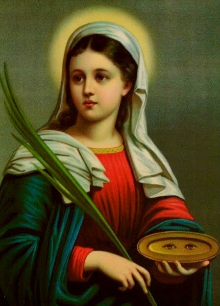Santa Luzia ou Lúcia, 13 de dezembro.